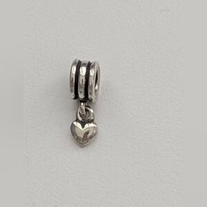 Authentic Pandora Silver Dangling Puffy Heart Charm - Perfect For Valentines Day